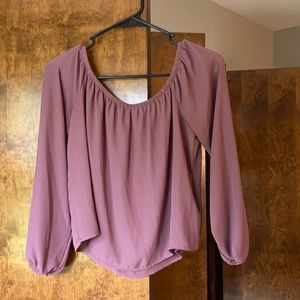 Purple Sheer Long Sleeve